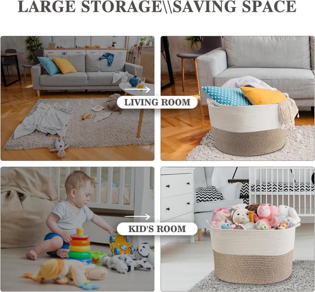 Detalle 2 de Maliton Storage Basket 68L foldable laundry basket