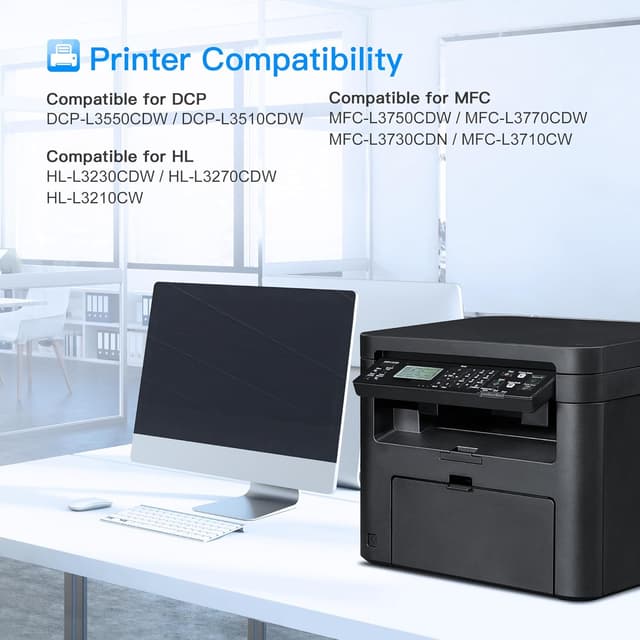 Detalle de LxTek TN-243CMYK TN247 kompatibler Toner 4er-Set für Brother (TN-243BK, TN-243CMYK, TN-247BK)