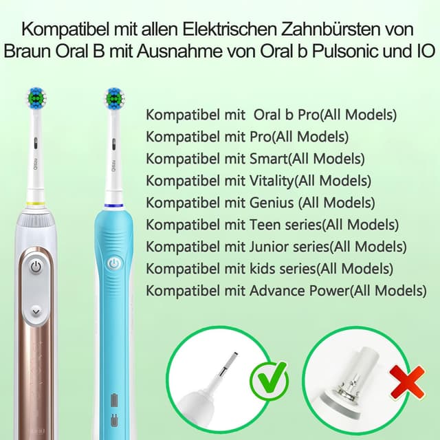 Detalle 2 de Qitizu Aufsteckbürsten Oral-B, 20 Stück