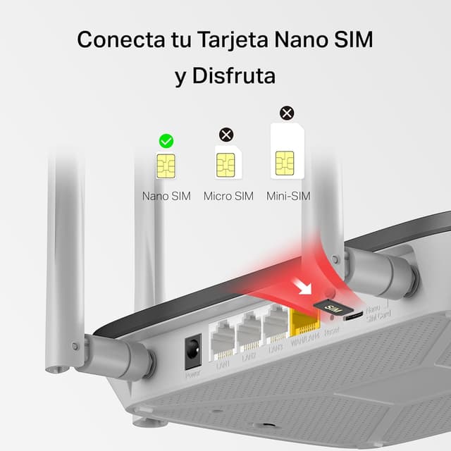 Detalle de Mercusys MB135-4G router 4G LTE Cat4 64 dispositivos