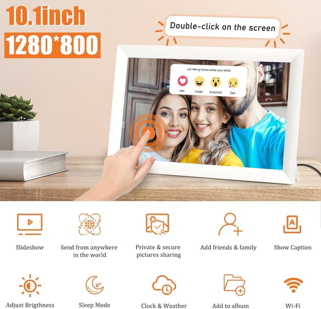Detalle 2 de Hesmor 10.1 Inch Frameo WiFi Digital Photo Frame