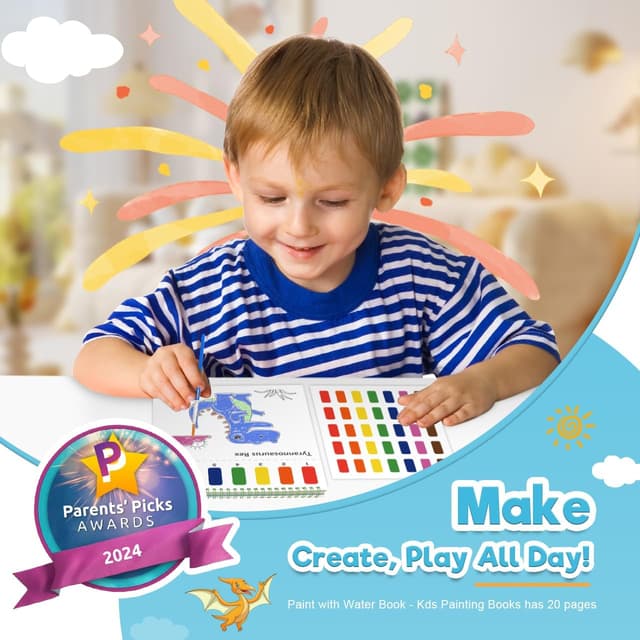 Detalle 2 de ZMLM Libro da colorare ad acqua per bambini 3–8 anni 🎨