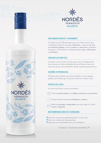 Thumbnail 4 de Vermut Nordés 1L Rojo y Blanco + 4 Vasos 🍹