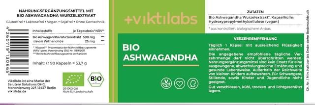 Detalle 2 de Bio Ashwagandha Kapseln 1er Pack — Ashwagandha
