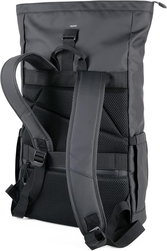 Thumbnail 6 de TROIKA Black Roll Top Rucksack 15