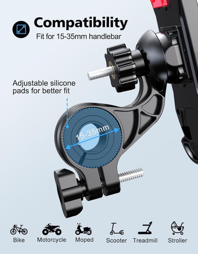 Thumbnail 5 de Glangeh 8S Bike Phone Holder 4.7–6.8"