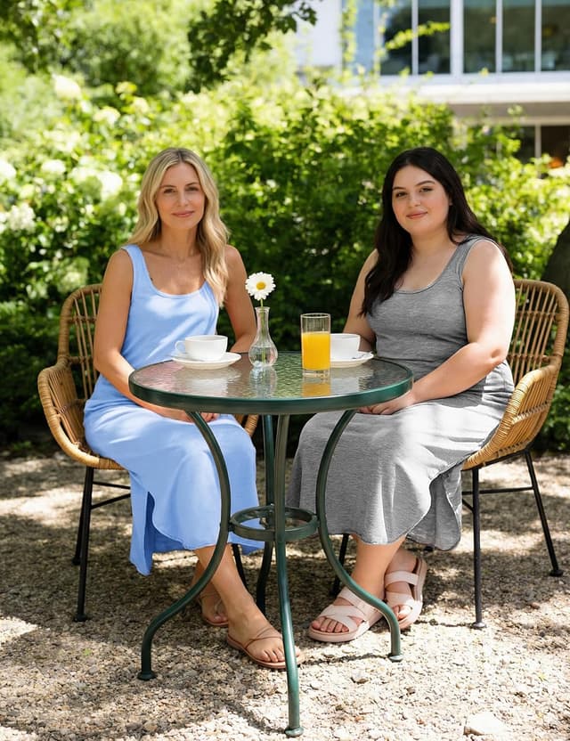Detalle de Bresdk chemise de nuit femme longue en coton sans manches à col V