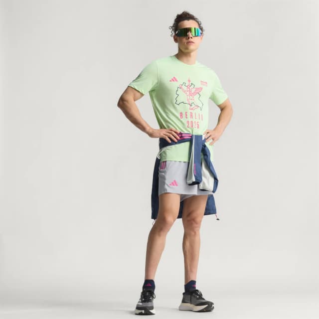 Detalle de Adidas Camiseta BMW Berlin-Marathon 2025 Verde