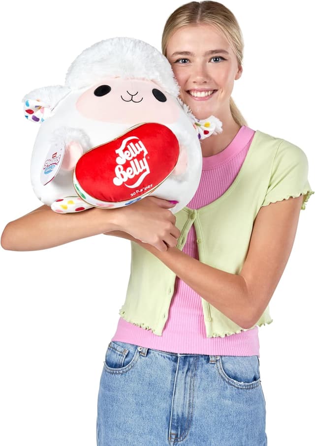 Detalle de Snackles Series 2 Lamb (Jelly Belly) Plüschtiere, Large (40 cm) – Sammel-Snackle mit Zubehör
