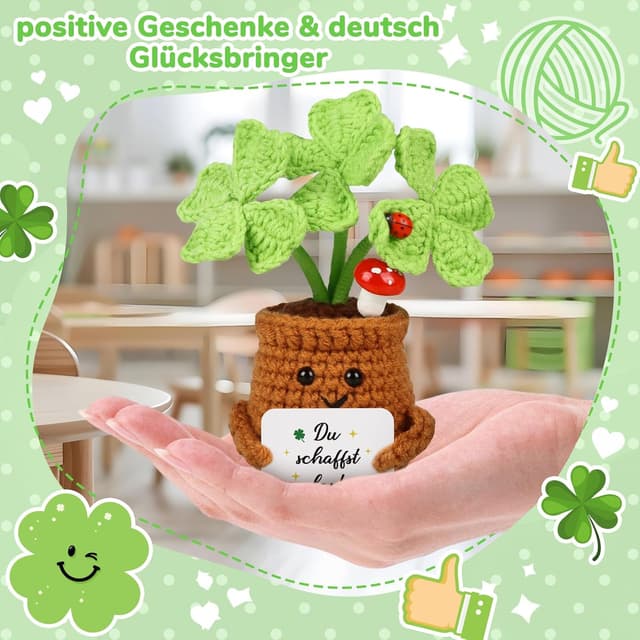 Detalle de WenmthG Glücksbringer Vierblatt Kleeblatt