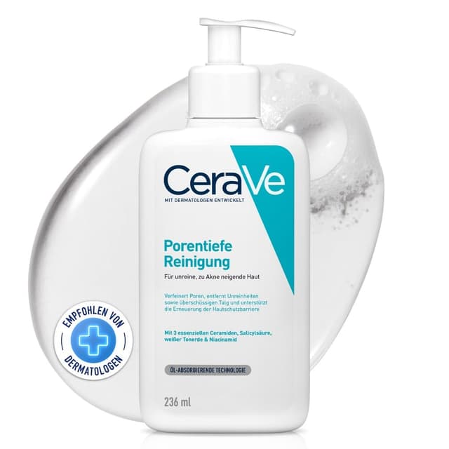 Imagen de CeraVe Porentiefe Reinigungsgel (236 ml) – Gel gegen Unreinheiten & Mitesser en OfertitasTOP
