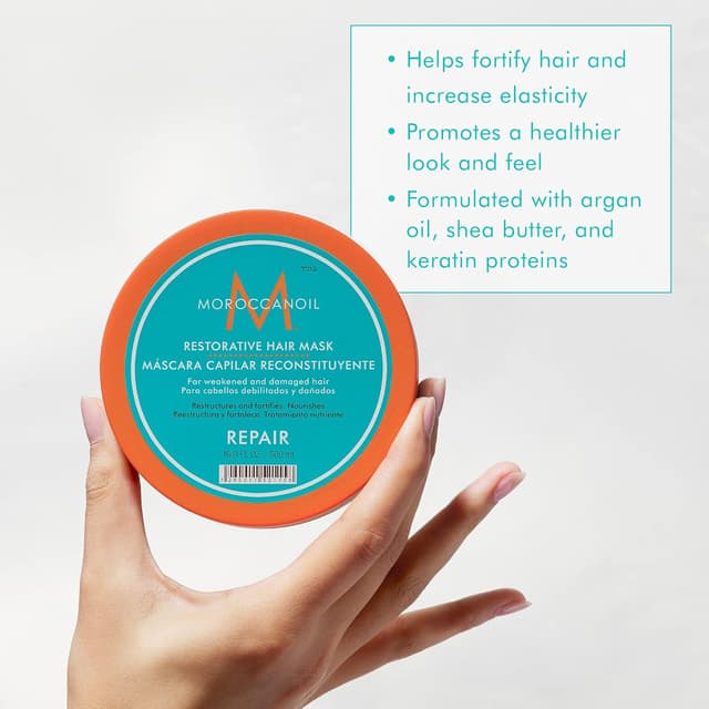 Detalle de Moroccanoil Stärkende Maske (500 ml) – kräftigende Haarmaske für unisex Pflege