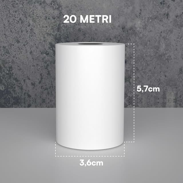 Detalle de Rotoli POS in carta termica 57x20 (confezione da 10) per dispositivi Nexi, Nexa e SumUp