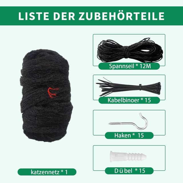 Thumbnail 3 de Tatamiyya Katzennetz 2x3m für Balkon