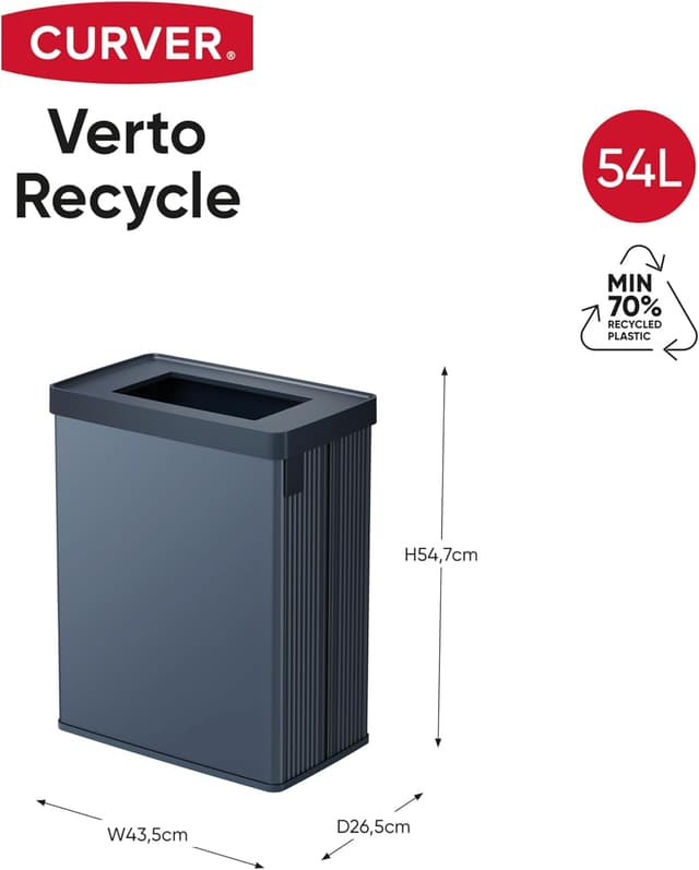 Thumbnail 5 de CURVER Verto Cubo de reciclaje 54L con compartimentos ♻