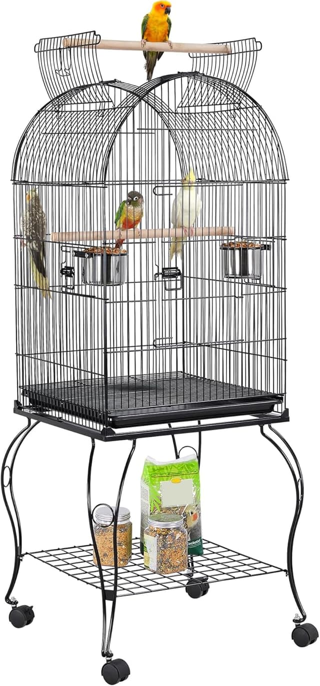 Imagen de Yaheetech Gabbia Voliera 59×59×150 cm 🐦 en OfertitasTOP
