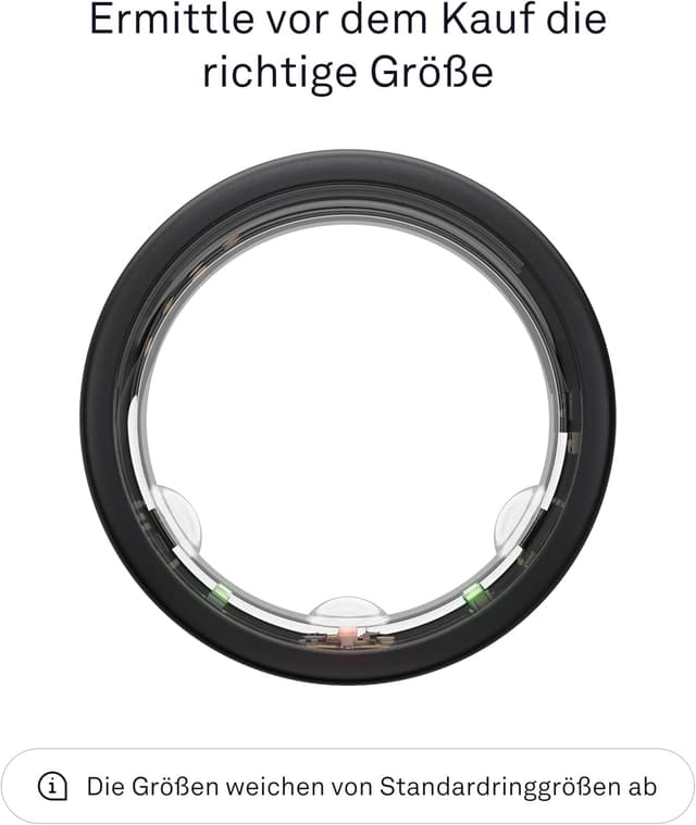 Detalle 2 de Oura Gen3 Horizon Smart-Ring (Größe 13, Stealth) – Schlaf-, Herzfrequenz- und Fitnesstracking