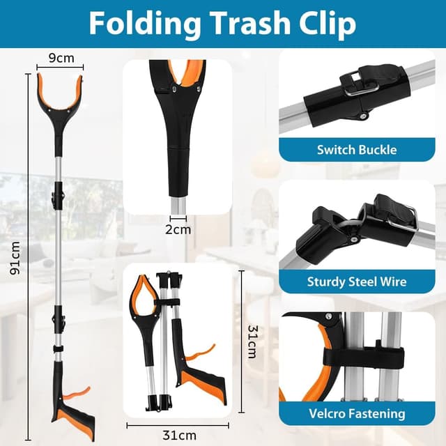 Thumbnail 1 de Adiwo Pinza Larga 91cm para recoger basura