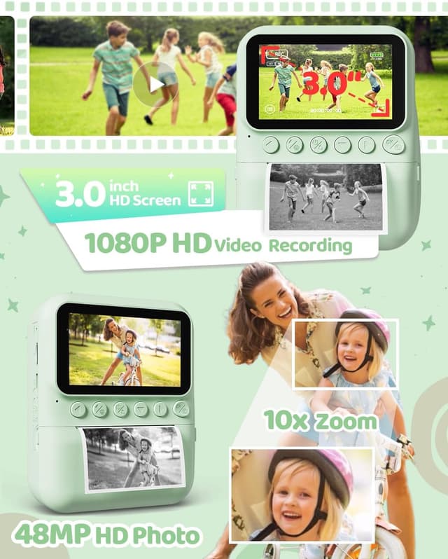 Thumbnail 3 de TIATUA Kinderkamera Sofortbildkamera 48MP