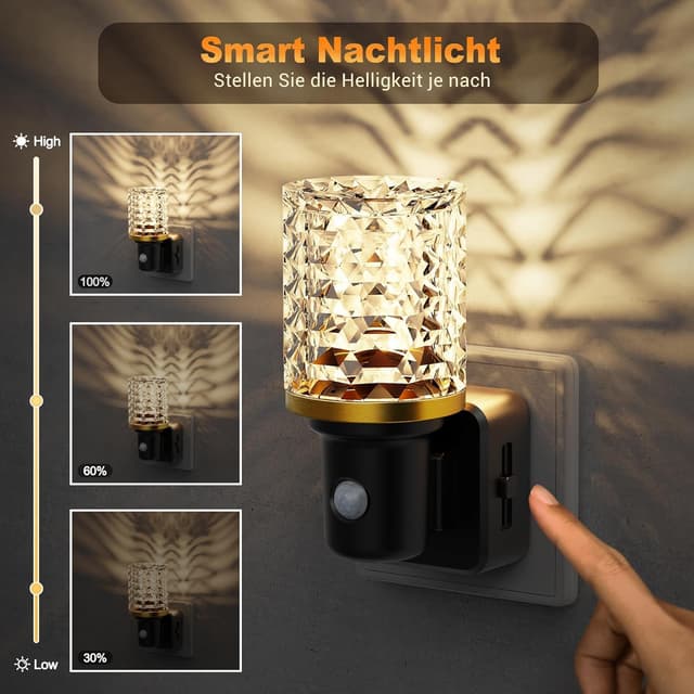 Detalle de JandCase Nachtlicht Steckdose mit Bewegungsmelder