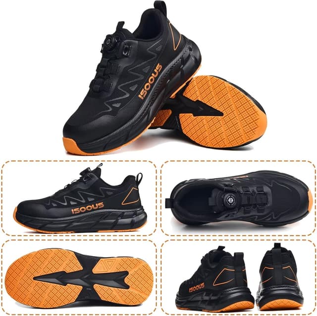 Detalle de Scarpe antinfortunistiche S3S uomo/donna impermeabili ESD con punta in acciaio e lacci rapidi