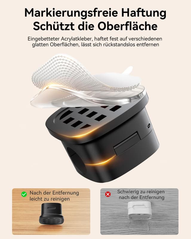 Thumbnail 6 de Rocoren selbstklebende Kabelhalter mit Magnet – Kabelclips-Organizer (12 Stück) für Schreibtisch & Büro