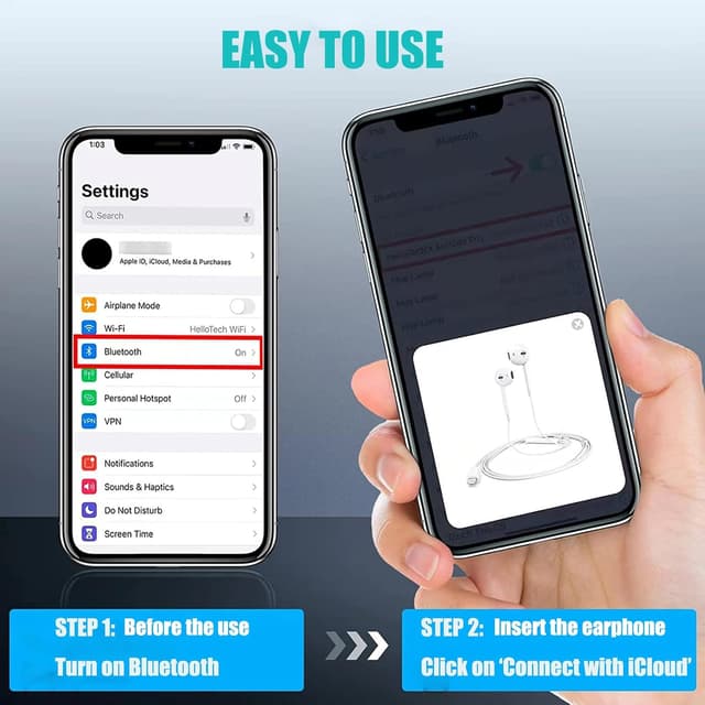 Detalle de Apple MFi Certified 2 Pack Wired Earphones with Lightning for iPhone and iPad