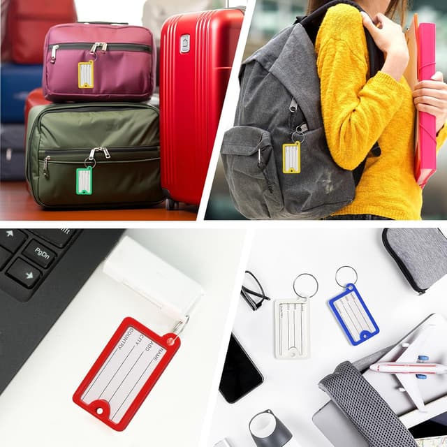 Thumbnail 6 de VIANTO 20 Pezzi Targhette portachiavi plastica