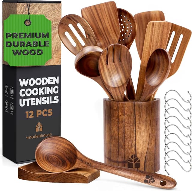 Imagen de Woodenhouse Teak Utensil Set 12pc en OfertitasTOP