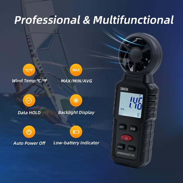 Thumbnail 1 de Mcbazel S8606 3‑in‑1 Anemometer 5 Units