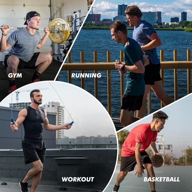 Detalle de BOOJO 5-Pack Athletic Basketball Shorts for Men with Zipper Pockets (Lightweight Quick-Dry)