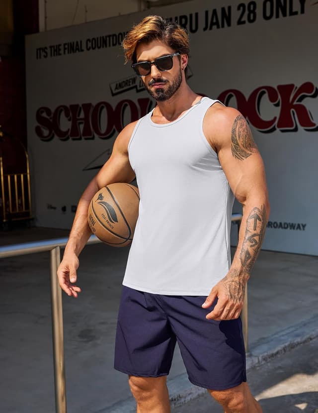 Detalle 2 de COOFANDY Canotta uomo in pack 2/3 da palestra, traspirante e senza maniche