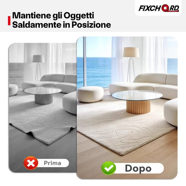 Detalle 2 de FIXCHORD Nastro biadesivo extra forte trasparente, rimovibile e impermeabile (2 rotoli)