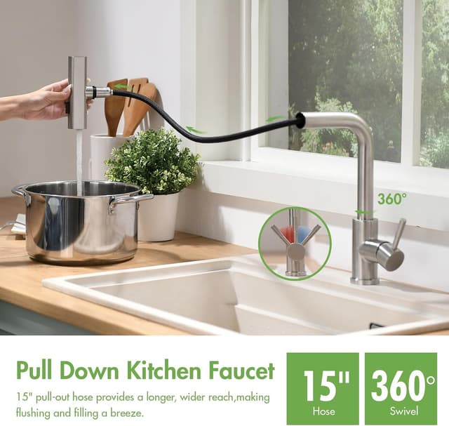 Thumbnail 3 de CENOSA Kitchen Faucet with Pull-Down Spray 🚰