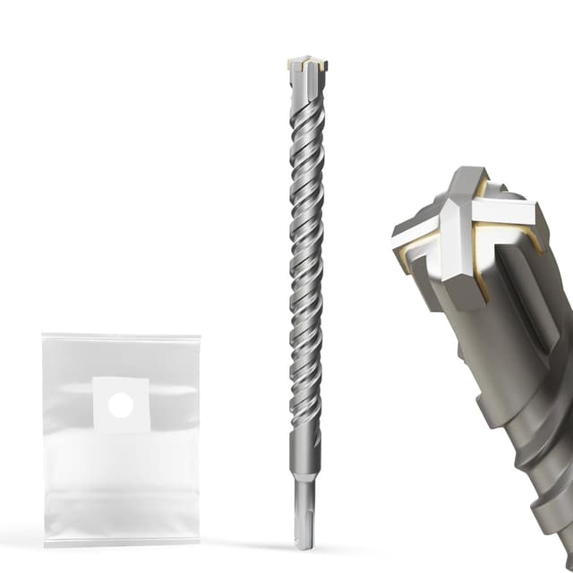 Detalle de SDS-Plus Bohrer 26 mm × 350 mm für Beton, Mauerwerk & Stein – 40CR-Stahl, Doppelspirale