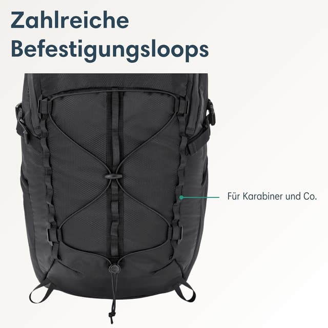 Detalle de LARKSON Klint Large Wanderrucksack (30–34 l) mit Hüftgurt & Mesh-Polsterung
