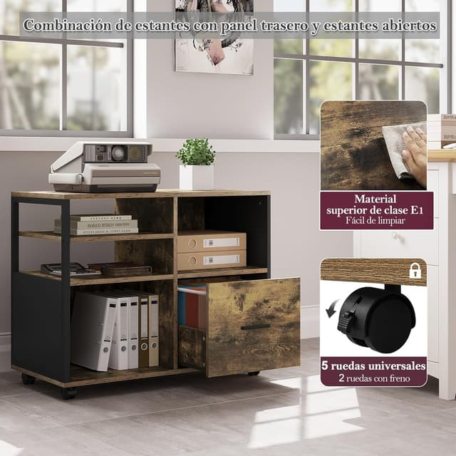Thumbnail 5 de WOLTU Cajonera con Ruedas Industrial, Armario de Oficina 🗄