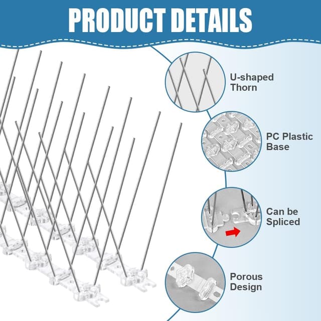 Thumbnail 2 de OFFCUP Dissuasori 75 cm per piccioni 🐦