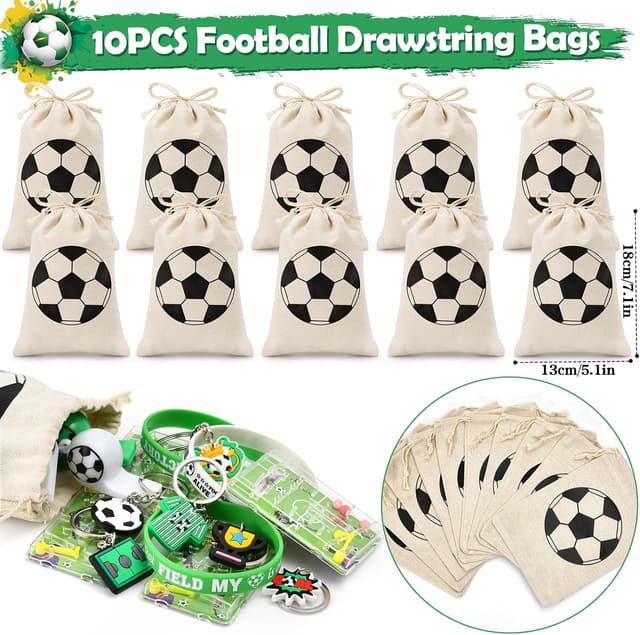 Detalle 2 de Fußball Mitgebsel Kindergeburtstag Junge Party-Set: Flipperspiel, Luftballons, Beutel & mehr