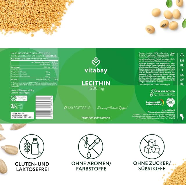 Detalle 2 de Vitabay Lecithin 1200 mg đ