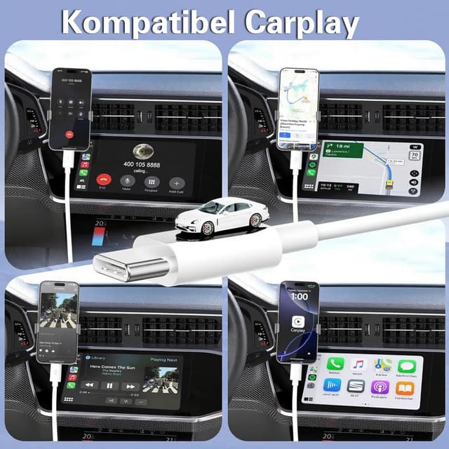 Detalle de USB-A auf USB-C Ladekabel 1 m für tragbare Bluetooth-Lautsprecher (z. B. Sony LinkBuds, SRS-XG300 & Co.) – weiß