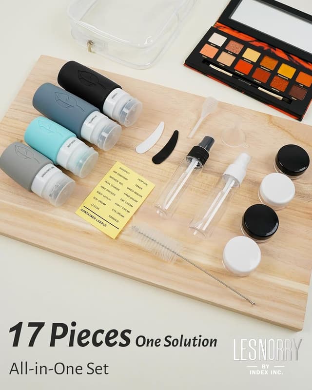 Thumbnail 5 de Lesnorry 17-Pack Travel Bottles 90ml TSA Approved