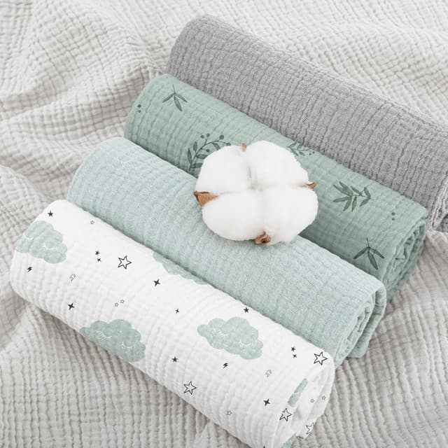 Thumbnail 1 de Susurration 8-Pack 100% Cotton Muslin Cloths (60 x 60 cm) for Newborn Burping & Swaddling