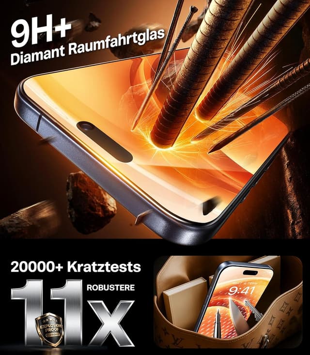 Detalle 2 de TORRAS iPhone 17 Air Panzerglas 2 Stück