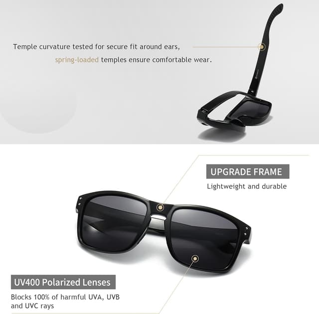 Detalle 2 de SUNGAIT No Bounce & Slip Lightweight Polarised Sunglasses for Running, Golf and Outdoor Use