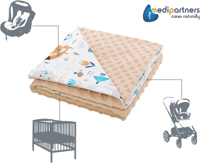 Thumbnail 3 de Medi Partners Coperta per Neonato 75x100 cm in cotone