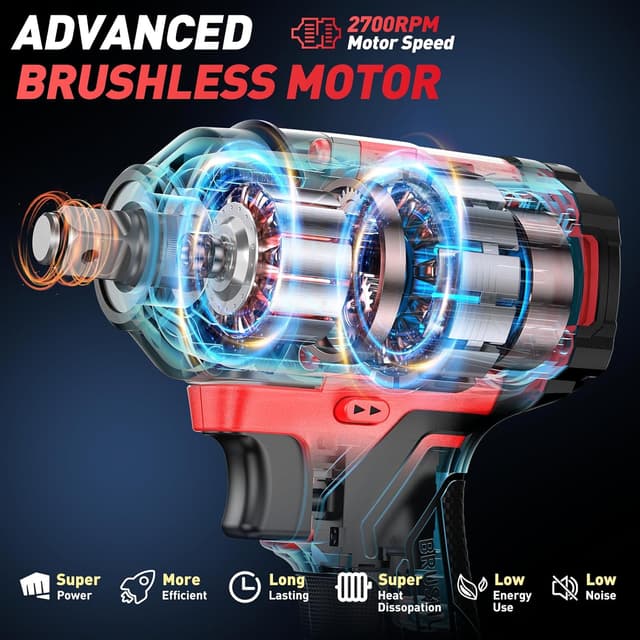 Thumbnail 3 de Avhrit Akku-Schlagschrauber mit 2× 4,0 Ah Li-Ion, 700 N.m