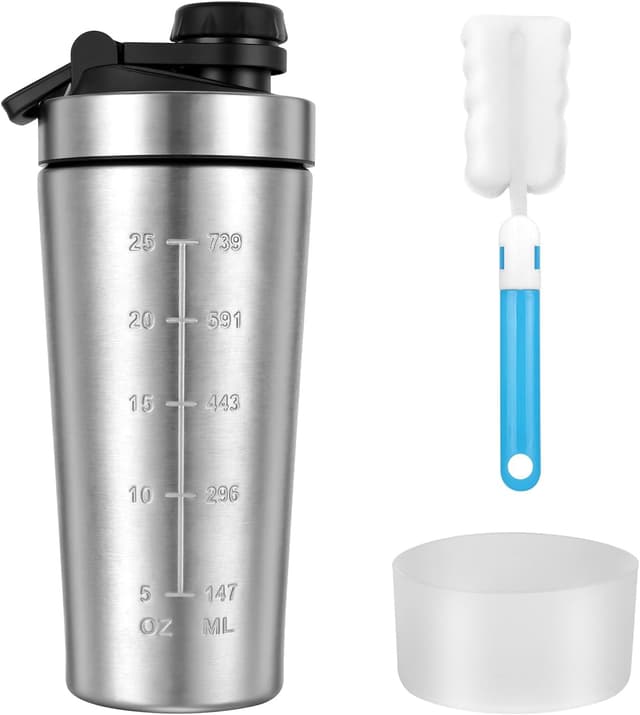 Detalle de Alaoo Protéine Shaker 750 ml Wave : shaker de protéines hermétique et facile à nettoyer