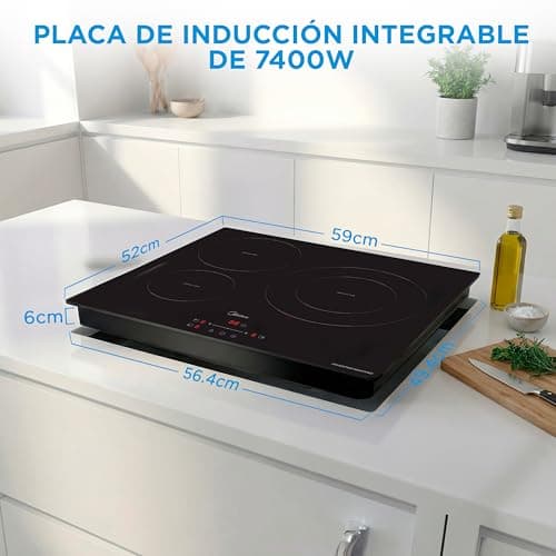 Detalle 2 de Midea Placa Inducción 3 fuegos 60 cm