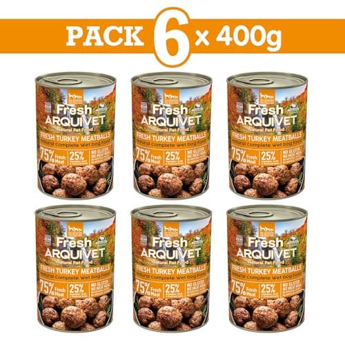 Detalle 2 de ARQUIVET Fresh Turkey Meatballs Pack 6 x 400 g para perros